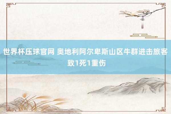 世界杯压球官网 奥地利阿尔卑斯山区牛群进击旅客 致1死1重伤