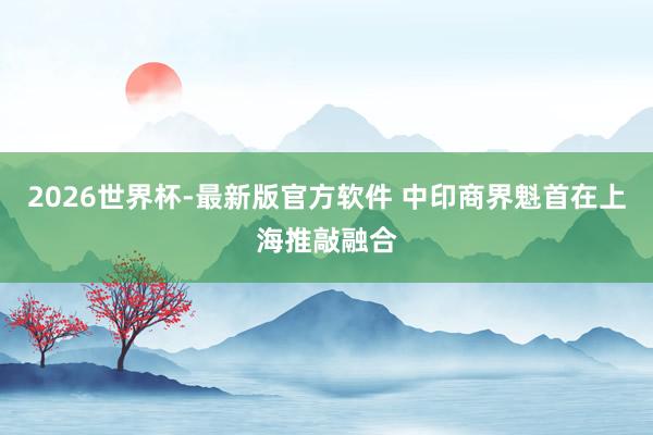2026世界杯-最新版官方软件 中印商界魁首在上海推敲融合