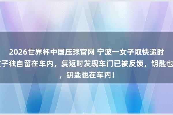 2026世界杯中国压球官网 宁波一女子取快递时把2岁孩子独自留在车内，复返时发现车门已被反锁，钥匙也在车内！