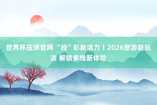 世界杯压球官网 “经”彩新活力丨2026旅游新玩法 解锁多维新体验