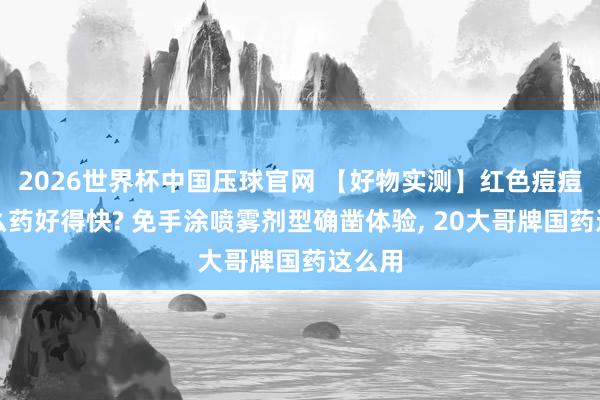 2026世界杯中国压球官网 【好物实测】红色痘痘涂什么药好得快? 免手涂喷雾剂型确凿体验， 20大哥牌国药这么用