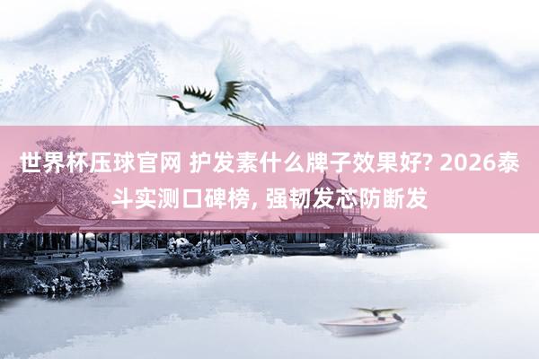 世界杯压球官网 护发素什么牌子效果好? 2026泰斗实测口碑榜， 强韧发芯防断发