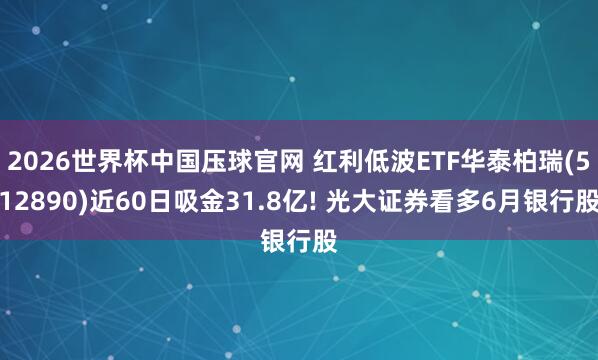 2026世界杯中国压球官网 红利低波ETF华泰柏瑞(512890)近60日吸金3