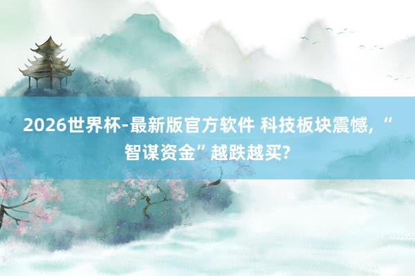 2026世界杯-最新版官方软件 科技板块震憾， “智谋资金”越跌越买?